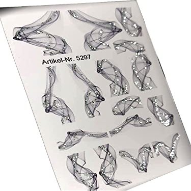 INKVICTUS Flower Nail Decals / Sliders 5279 Glitter for Manicure or Pedicure, Decal for Nails, Slider for Manicures and Pedicures, Nail Art