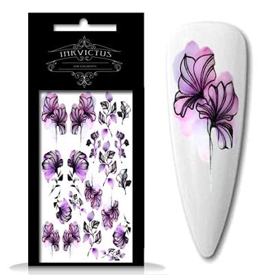 INKVICTUS Flower Nail Decals / Sliders 5335 for Manicure or Pedicure, Decal for Nails, Slider for Manicures and Pedicures, Nail Art