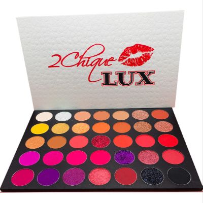 2Chique Boutique Eyeshadow Makeup Palette 35 Matte and Shimmer Colors Long Lasting and High Pigment (Style 36 Crocodile)