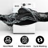 2 Pcs Beard Bib, Bead Bib for Shaving, Beard Apron, Waterproof Shaving Cloth Kit Non-Stick Beard Cape, Beard Trimming Bib with Strong Suction Cup, A Gift for All MenBlack+White view 2
