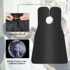 2 Pcs Beard Bib, Bead Bib for Shaving, Beard Apron, Waterproof Shaving Cloth Kit Non-Stick Beard Cape, Beard Trimming Bib with Strong Suction Cup, A Gift for All MenBlack+White view 4