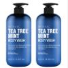 Tea Tree Body Wash with Mint & Shower Gel with Vitamin E for Jock Itch, Eczema, Ringworm, Body Odor, Body Wash Women & Men with Added Body Oils,LARGE 20.2 FL Oz Bottle (Tea Tree Mint, Pack of 2) view 1