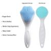 2 PC Silicone Facial Cleansing Brush Silicone Facial Scrubber Manual Exfoliating Facial Brush Face Cleanser Face Exfoliator Fine Bristles for Sensitive Skin Easy to Clean Lather Well (Pink&Blue) view 4
