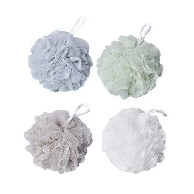 4pcs Shower Flower Bath Ball In Frosted Bag, Shower Flower Bath Flower Shower Sponge for Bath and Exfoliator Soft