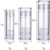 Healthcom 10 Pcs 30ml Plastic Deodorant Containers Round Lip Balm Tubes Twist-up Filling Stick 1 Oz Refillable Plastic Deodorant Bottles Cosmetic for DIY Deodorant Lipstick Crayon Chapstick(White) view 2