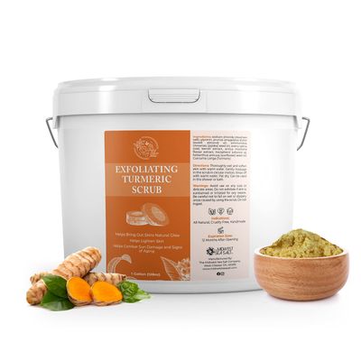 The Midwest Sea Salt Company - Exfoliating Turmeric Scrub - 128oz - Citrus - Exfoliating Body Scrub