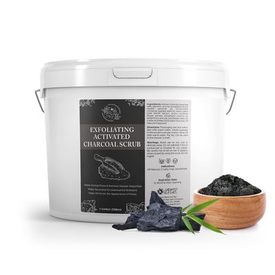 The Midwest Sea Salt Company - Exfoliating Activated Charcoal Scrub - 128oz - Citrus - Exfoliating Body Scrub