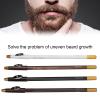4pcs Kit(Black & White & Dark Brown & Light Brown), Beard and Hairline Outliner Pencils with Sharpener for Shaping Tools Stencils view 4