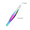 Honoson 6 Pieces Tweezers for Ingrown Hair Remover Pointed Blackhead Remover Point Tip Tweezers Stainless Steel for Nose Facial Hair Eyebrow and Shards(Rainbow Color) view 3