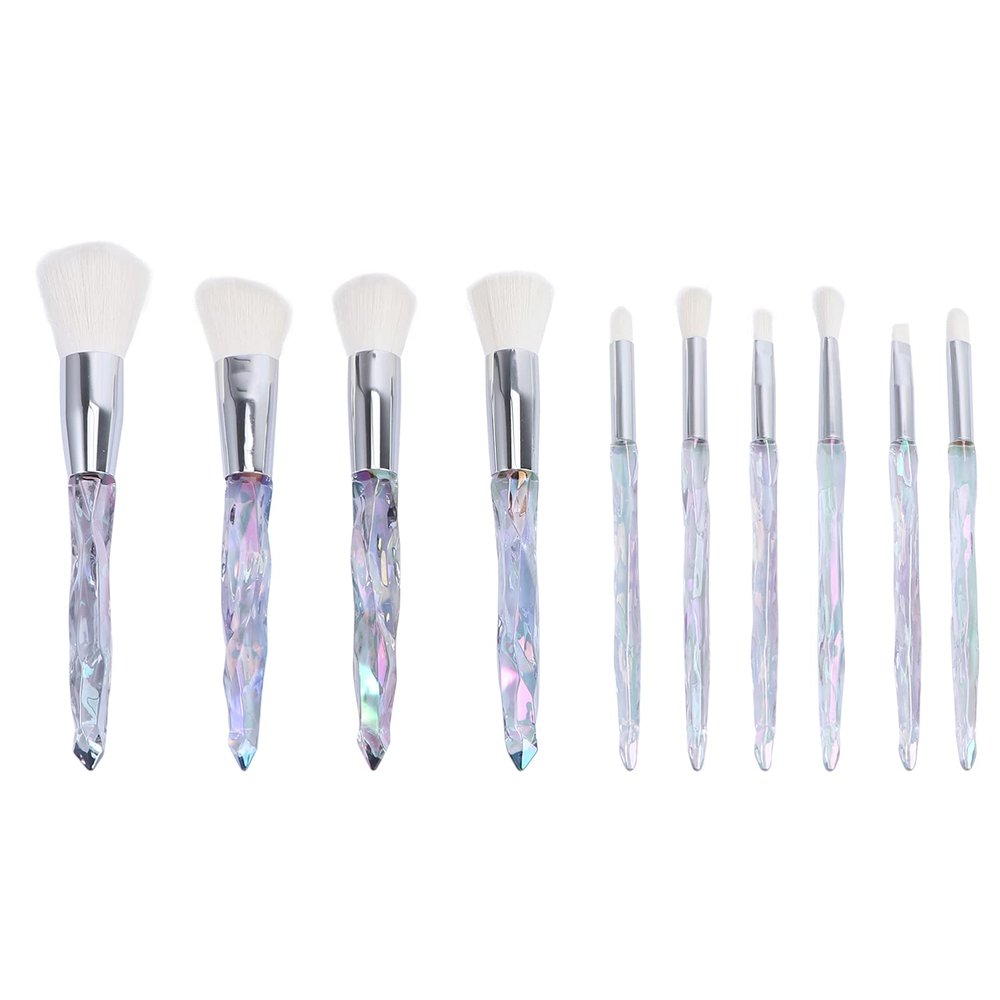 10pcs Set makeup brush cosmetology kit makeup foundation brush Foundation Concealer Face Eye Professional Cosmetics Brush eyebrow brush Face Powder Brush Cosmetics Brushes white