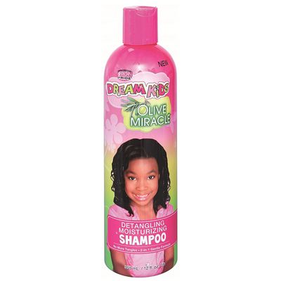 African Pride Dream Kids Olive Miracle DK Detangling Shampoo (3 Pack) - Detangles & Protects Hair, Contains Olive Oil to Seal in Moisture, 12 Oz