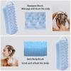 2 PC Silicone Exfoliating Body Scrubber, 2 in 1 Silicone Body Shampoo Brush, Soft Silicone Loofah for Sensitive Skin, Shower Silicone Hair Scalp Massager, Easy to Clean, Lather Well (Pink&Blue) view 3