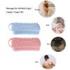 2 PC Silicone Exfoliating Body Scrubber, 2 in 1 Silicone Body Shampoo Brush, Soft Silicone Loofah for Sensitive Skin, Shower Silicone Hair Scalp Massager, Easy to Clean, Lather Well (Pink&Blue) view 4