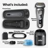 Braun Electric Razor for Men, Waterproof Foil Shaver, Series 9 Pro 9477cc, Wet & Dry Shave, with Portable Charging Case, ProLift Beard Trimmer, 5-in-1 Cleaning & Charging SmartCare Center, Silver view 2