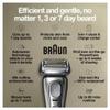 Braun Electric Razor for Men, Waterproof Foil Shaver, Series 9 Pro 9477cc, Wet & Dry Shave, with Portable Charging Case, ProLift Beard Trimmer, 5-in-1 Cleaning & Charging SmartCare Center, Silver view 3