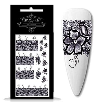 INKVICTUS Flower Nail Decals / Sliders 01337 Nail Decals, Sliders for Manicure or Pedicure, Decal for Nails, Slider for Manicures and Pedicures, Nail Art, Creates Stunning Look