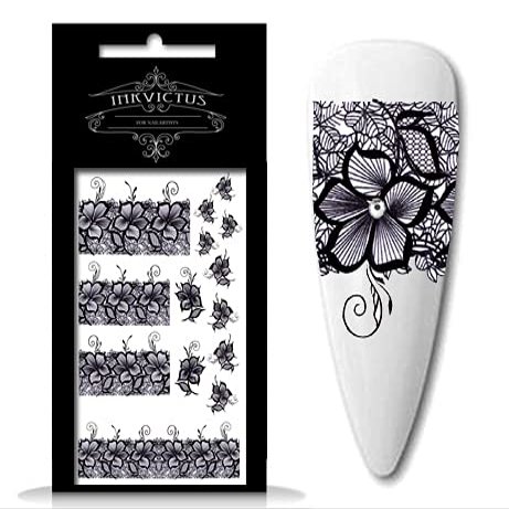 INKVICTUS Flower Nail Decals / Sliders 01337 Nail Decals, Sliders for Manicure or Pedicure, Decal for Nails, Slider for Manicures and Pedicures, Nail Art, Creates Stunning Look