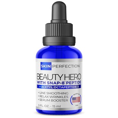 Skin Perfection Snap 8 Peptides Serum for Face - Anti Aging Peptide Serum for Fine Lines & Wrinkles - Diy Peptide Face with Hyaluronic Acid Crows Feet Diy Mix with Any Skincare 0.5oz