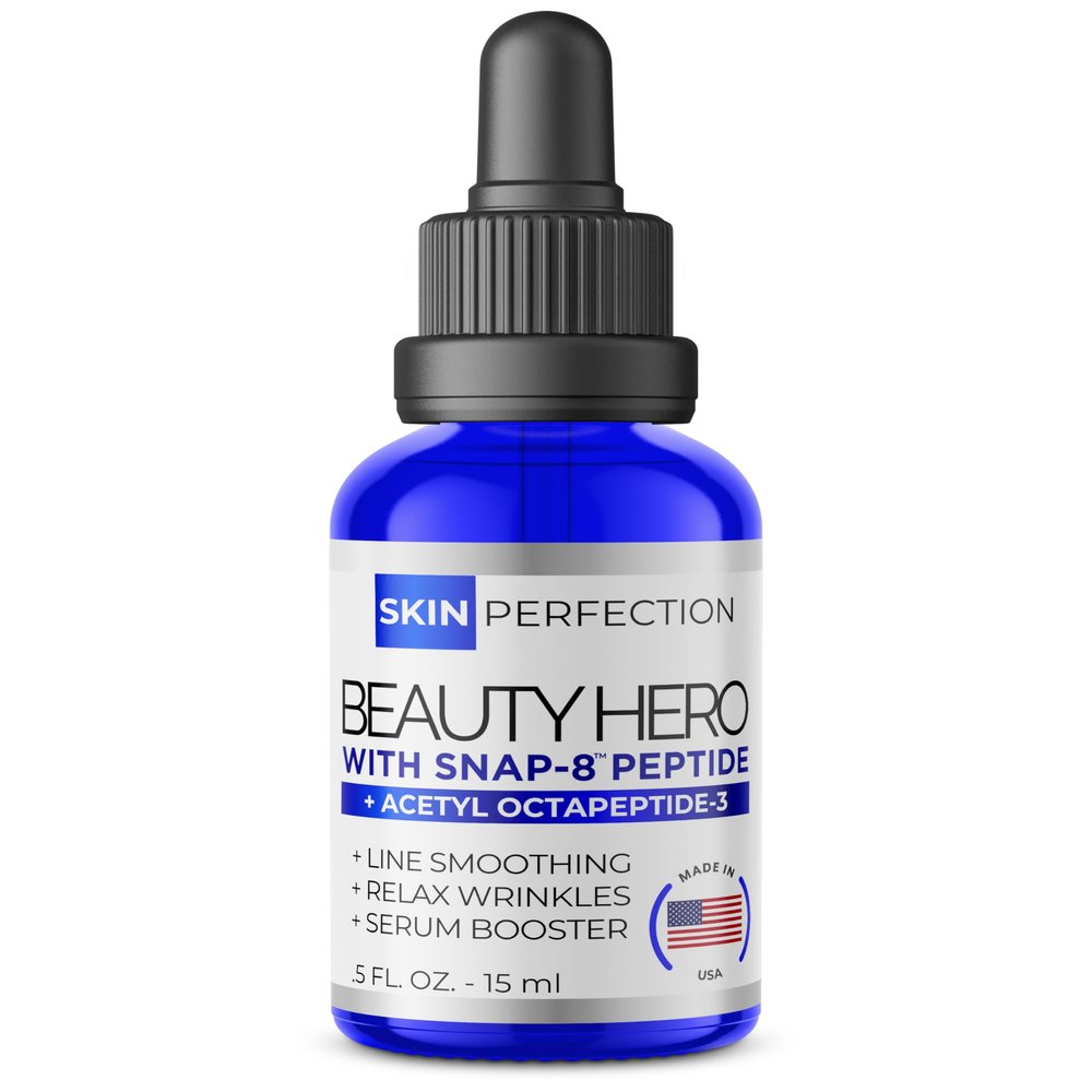 Skin Perfection Snap 8 Peptides Serum for Face - Anti Aging Peptide Serum for Fine Lines & Wrinkles - Diy Peptide Face with Hyaluronic Acid Crows Feet Diy Mix with Any Skincare 0.5oz