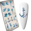 INKVICTUS Ocean Nail Decals / Sliders 5215 Glitter Nail Decals, Sliders for Manicure or Pedicure, Decal for Nails, Slider for Manicures and Pedicures, Nail Art, Creates Stunning Look view 1