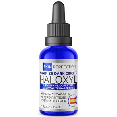Skin Perfection Haloxyl Anti-aging Under-eye Diy Serum Booster Peptides for Dark Circles, Discolorations Blue Passion Flower .5 Oz, 300 Drops