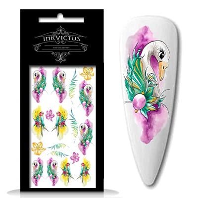 INKVICTUS Bird Nail Decals / Sliders 5332 for Manicure or Pedicure, Decal for Nails, Slider for Manicures and Pedicures, Nail Art