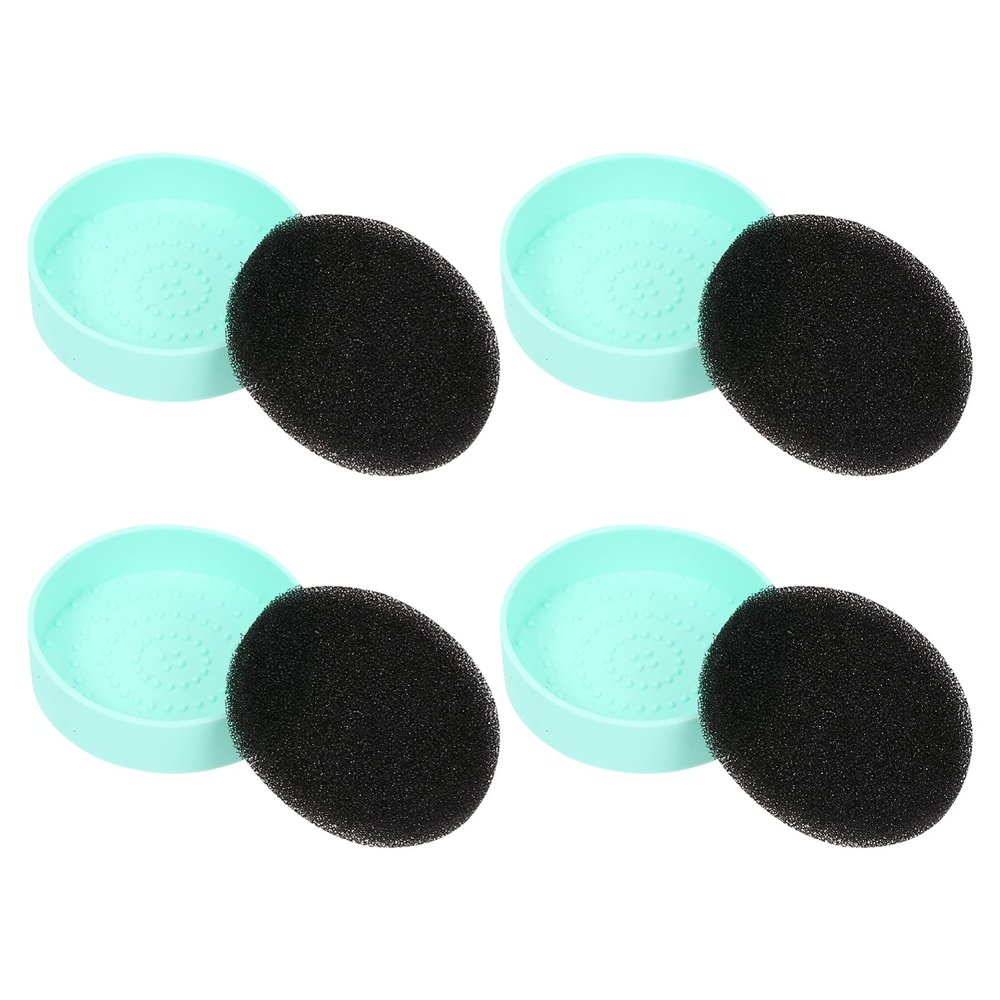 4pcs Makeup Brush Cleaning Box color remover sponge makeup brush cleaning case makeup brushes color removal cleaner silicone pads Silica gel scrubber cleansing