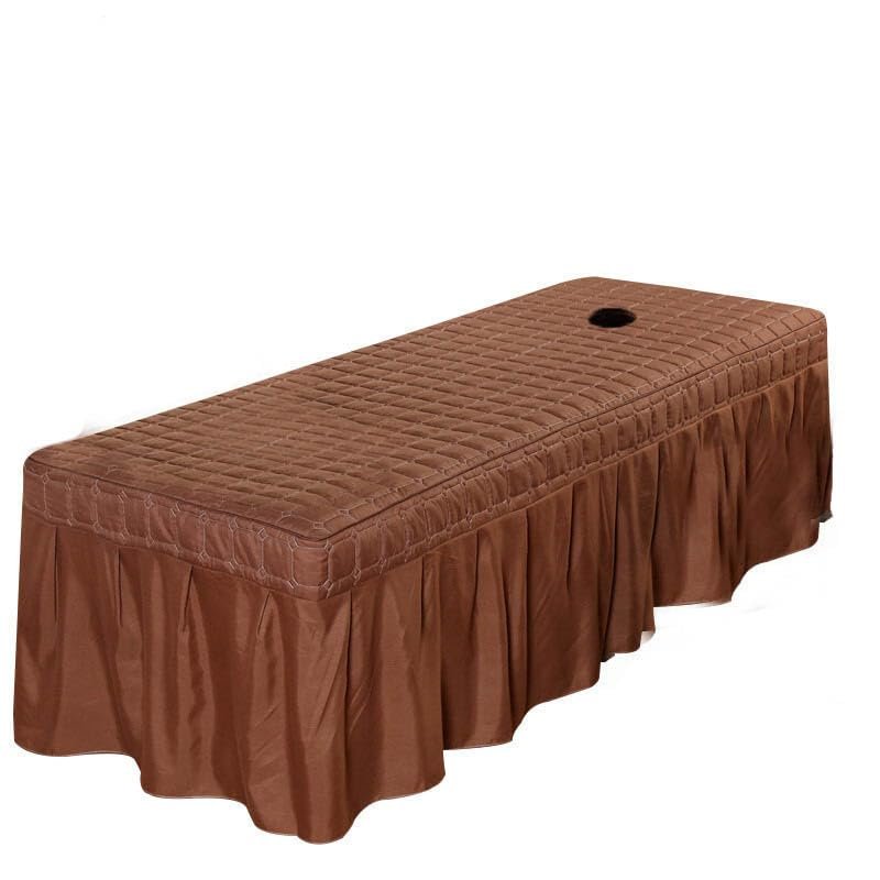 1pcs Bedskirt ONLY Solid Beauty Salon Massage Table Bed Sheet Bedspread Skin-Friendly Massage Sheet SPA Bed Full Cover with Skirt 190x80cm
