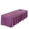 1pcs Bedskirt ONLY Solid Beauty Salon Massage Table Bed Sheet Bedspread Skin-Friendly Massage Sheet SPA Bed Full Cover with Skirt 190x80cm view 1