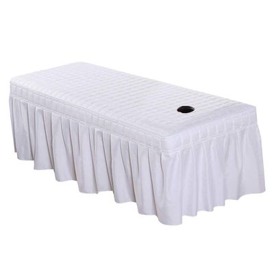 1pcs Bedskirt ONLY Solid Beauty Salon Massage Table Bed Sheet Bedspread Skin-Friendly Massage Sheet SPA Bed Full Cover with Skirt 190x80cm