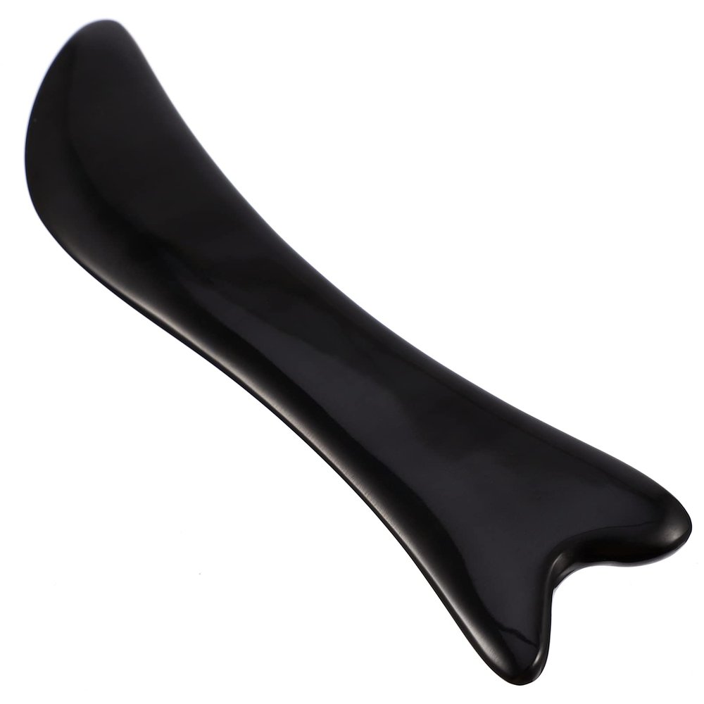 EXCEART 1pc Water Buffalo Horn Gua Board for Face Massage Scraping Tool for Facial Beauty Reduce Puffiness Improve Skin Tone for Home Skincare Routine