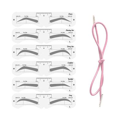 KKPLZZ Plastic Eyebrow Mold, PEVA Soft Shaper DIY Model With Elastic Band, Assist Makeup Tools for Beginner