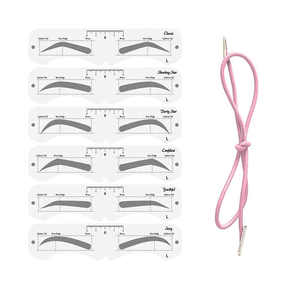 KKPLZZ Plastic Eyebrow Mold, PEVA Soft Shaper DIY Model With Elastic Band, Assist Makeup Tools for Beginner