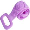 Back Scrubber for Shower, Handle Body Washer, Exfoliating Texture Scrubbing Pad (Purple) view 1