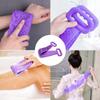 Back Scrubber for Shower, Handle Body Washer, Exfoliating Texture Scrubbing Pad (Purple) view 2