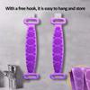 Back Scrubber for Shower, Handle Body Washer, Exfoliating Texture Scrubbing Pad (Purple) view 3