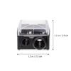 Lurrose Dual Hole Cosmetic Pencil Sharpener with Protective Caps for Eyebrow and Eyeliner Pencils Portable Makeup Sharpener for Women view 2