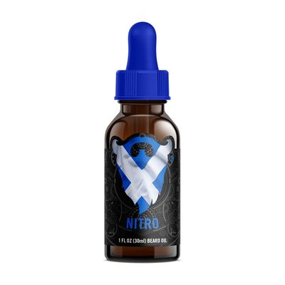 Beard Octane: Nitro - Natural Beard Oil w/Argan Oil - 1 Oz - Promotes Healthy Softer Beards - Made in USA - Premium Handcrafted Beard Care