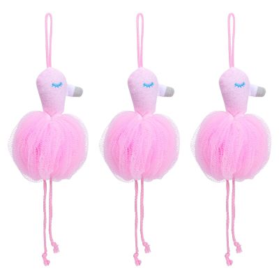 3pcs Bath Ball Shower Scrubber Body Hawaiian Party Favors Body Cleaner Sponge Shower Puff Shower Foaming Balls Shower Pouf Child Body Wash Environmental Protection Pe Household