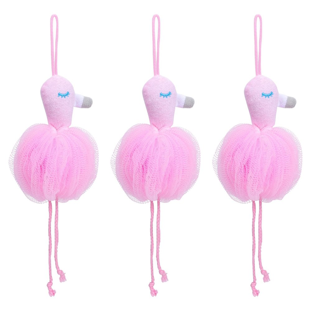 3pcs Bath Ball Shower Scrubber Body Hawaiian Party Favors Body Cleaner Sponge Shower Puff Shower Foaming Balls Shower Pouf Child Body Wash Environmental Protection Pe Household
