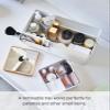 YAMAZAKI Home Tower Large Makeup Organizer Cosmetic Caddy With Handle Vanity Storage Drawer With Lid - Steel + Wood view 3