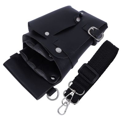 Beaupretty 1pc Black Hair Scissor Pouch for Hairdressers Waist and Shoulder Belt Tool Bag for Salon Equipment Scissors and Combs and Stylish Design