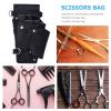 Beaupretty 1pc Black Hair Scissor Pouch for Hairdressers Waist and Shoulder Belt Tool Bag for Salon Equipment Scissors and Combs and Stylish Design view 4