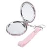 FOMIYES Travel Mirror Keychain Compact Mini Folding Mirror Handheld Cosmetic Accessory Round Double-Sided Keyring Craftsmanship view 1