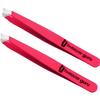 Tweezer Guru Tweezers for Women Facial Hair & Men  Precision Slant-Pointed Eyebrow Tweezer for Ingrown Hair, Blackhead & Splinter Removal (2 Bright Pink) view 1