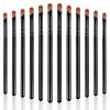12 Pieces Small Concealer Brush Flat Lip Concealer Brush Under Eye Synthetic Fiber Makeup Eyebrow Outline Foundation for Concealing Blending Setting Buffing Makeup(Black) view 1