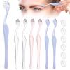 6Pcs Eyebrow Razor Mini Eyebrow Razor Trimmer Female Face Shaver Lip Hair Remover with Precision Cover Small Shaver for Women Makeup Face Care Tools(Clear, Clear Purple, Light Blue) view 1