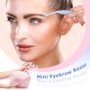6Pcs Eyebrow Razor Mini Eyebrow Razor Trimmer Female Face Shaver Lip Hair Remover with Precision Cover Small Shaver for Women Makeup Face Care Tools(Clear, Clear Purple, Light Blue) view 3