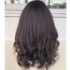 13x4 HD Transparent Invisible Lace Front Natural Wave Human Hair Wig With Bangs Natural Black Color For Black Women Glueless Brazilian Remy Hair 150% Density Pre-Plucked Natural Hairline 24 Inch view 4