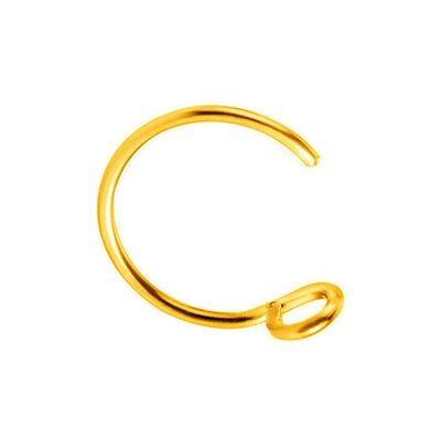 LALANG Lip Stud Earring Fake Nose Ring Reusable Fish Hook Lip Ring Non-Piercing Nose Ring Nose Nail Lip Clip Lip Nail (Golden)